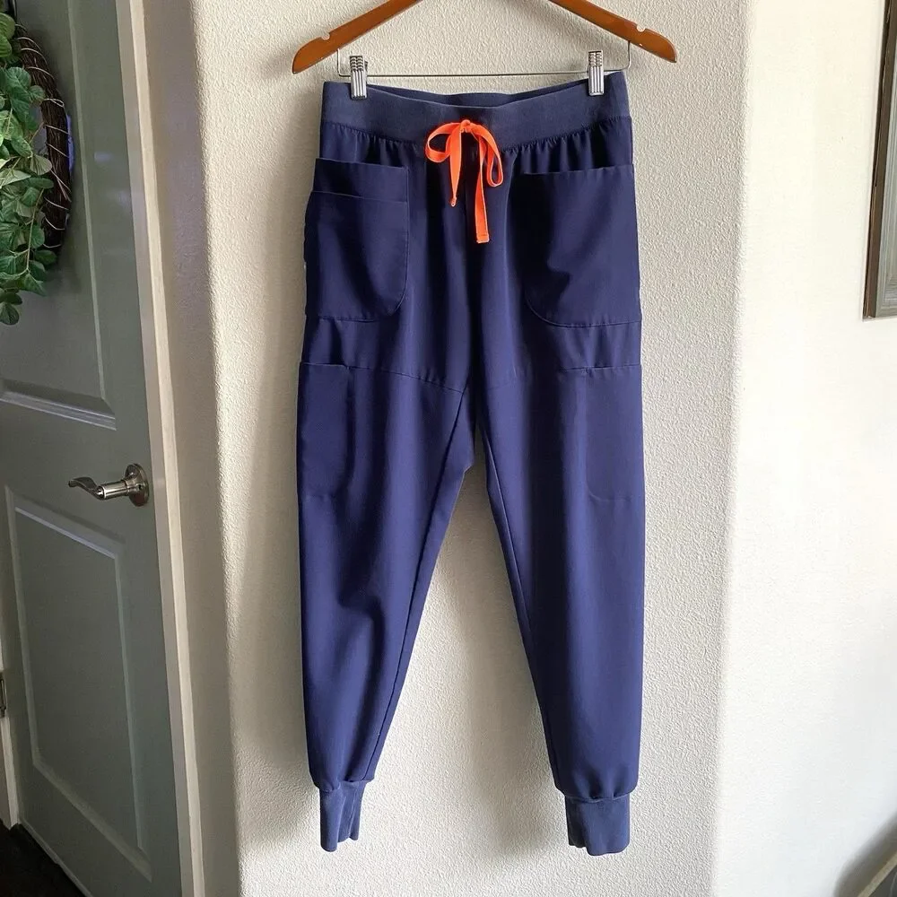 Figs Scrub Pants Womens Small Blue Zamora Joggers Technical Collection Ladies